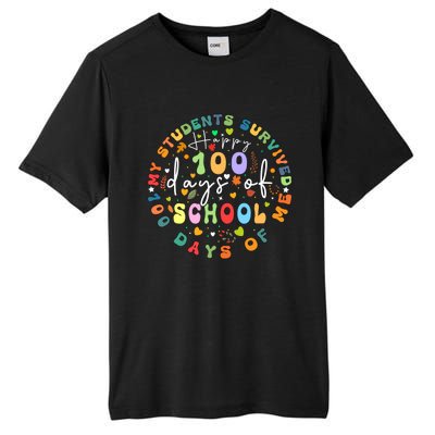 My Students Survived 100 Days Of Me 100th Day School Teacher Cool Gift Tall Fusion ChromaSoft Performance T-Shirt