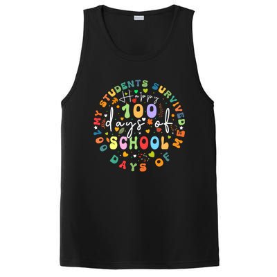 My Students Survived 100 Days Of Me 100th Day School Teacher Cool Gift PosiCharge Competitor Tank