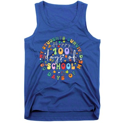 My Students Survived 100 Days Of Me 100th Day School Teacher Cool Gift Tank Top