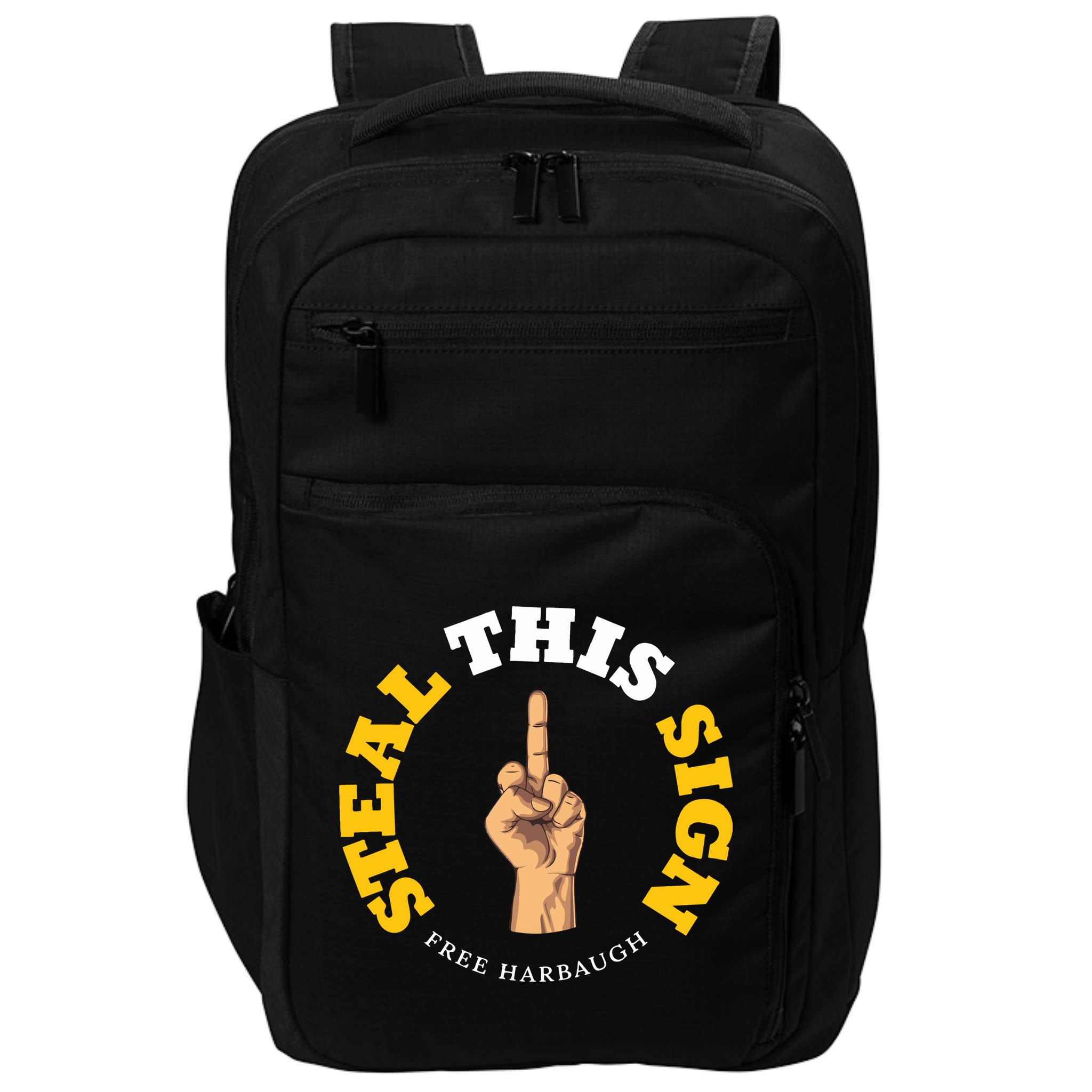 Michigan Sign Stealing Football Fan Go Blue Free Harbaugh Impact Tech Backpack