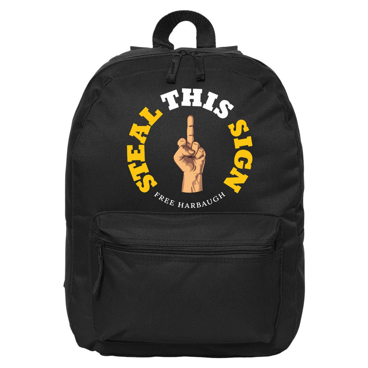 Michigan Sign Stealing Football Fan Go Blue Free Harbaugh 16 in Basic Backpack