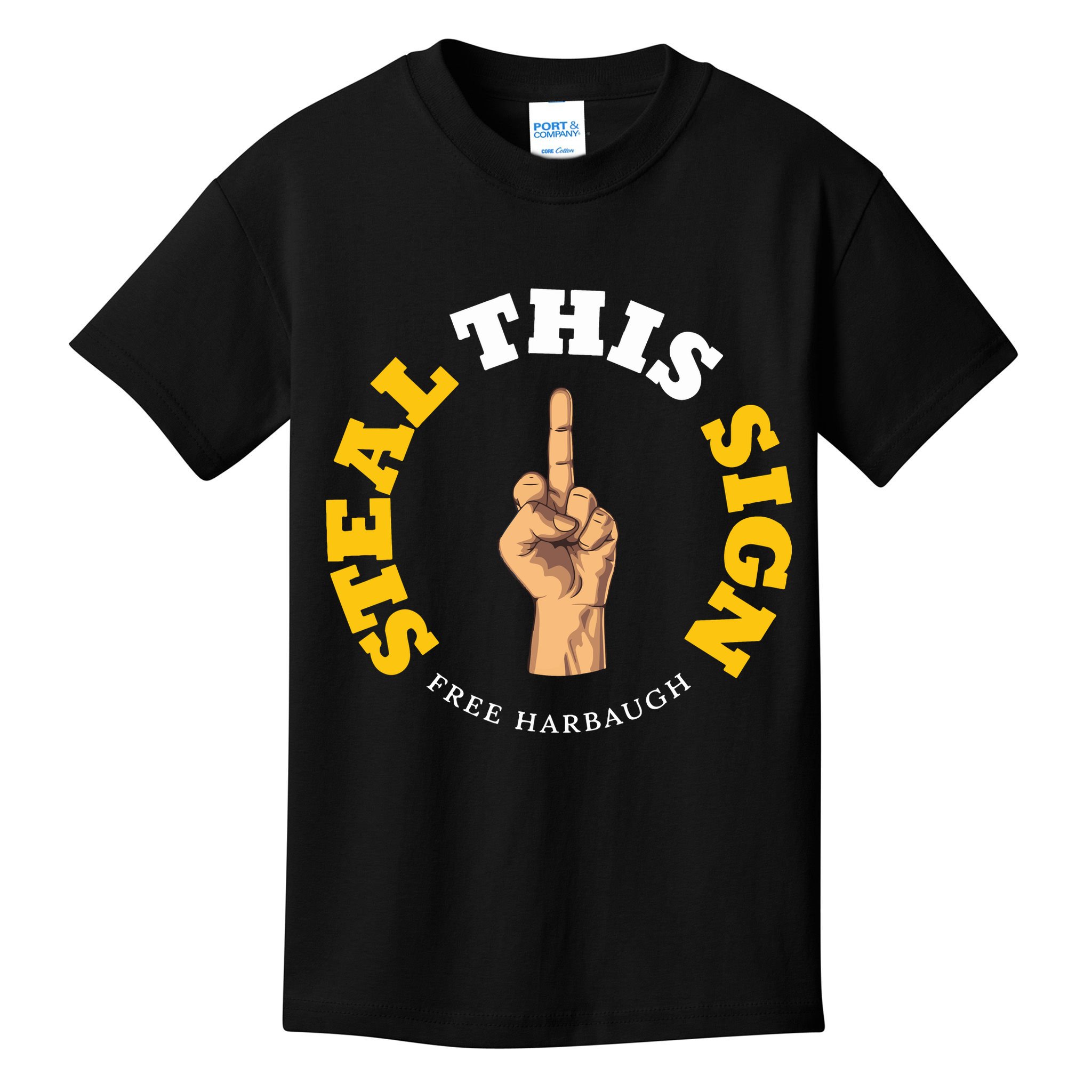 Michigan Sign Stealing Football Fan Go Blue Free Harbaugh Kids T-Shirt