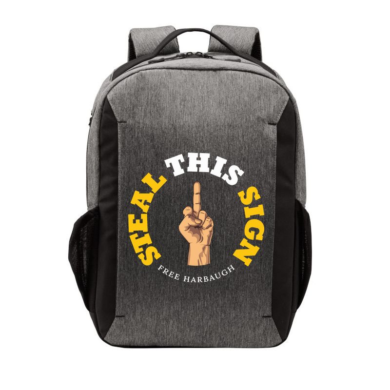 Michigan Sign Stealing Football Fan Go Blue Free Harbaugh Vector Backpack