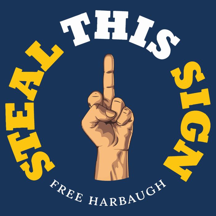 Michigan Sign Stealing Football Fan Go Blue Free Harbaugh Infant Baby Jersey Bodysuit