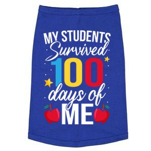 My Students Survived 100 Days Teacher 100th Day Novelty Gift Doggie Tank