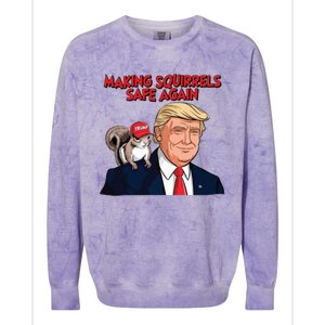 Make Squirrels Safe Again Trump Squirrels For Trump Colorblast Crewneck Sweatshirt