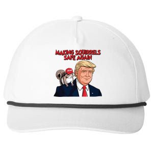 Make Squirrels Safe Again Trump Squirrels For Trump Snapback Five-Panel Rope Hat