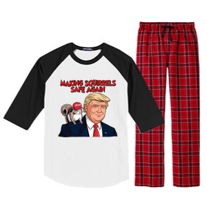 Make Squirrels Safe Again Trump Squirrels For Trump Raglan Sleeve Pajama Set