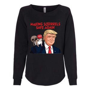 Make Squirrels Safe Again Trump Squirrels For Trump Womens California Wash Sweatshirt