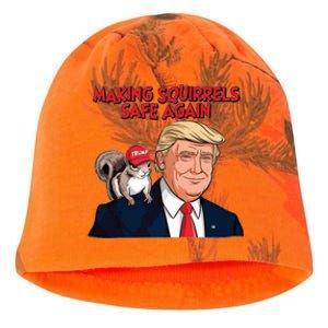 Make Squirrels Safe Again Trump Squirrels For Trump Kati - Camo Knit Beanie