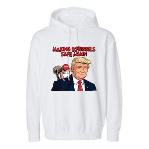 Make Squirrels Safe Again Trump Squirrels For Trump Garment-Dyed Fleece Hoodie