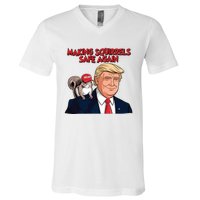 Make Squirrels Safe Again Trump Squirrels For Trump V-Neck T-Shirt