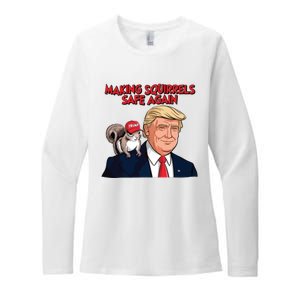 Make Squirrels Safe Again Trump Squirrels For Trump Womens CVC Long Sleeve Shirt