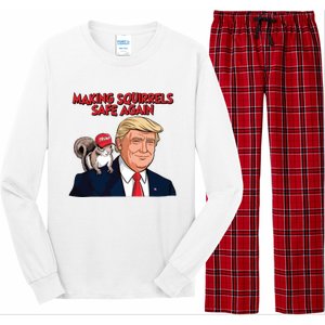 Make Squirrels Safe Again Trump Squirrels For Trump Long Sleeve Pajama Set