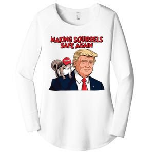 Make Squirrels Safe Again Trump Squirrels For Trump Women's Perfect Tri Tunic Long Sleeve Shirt