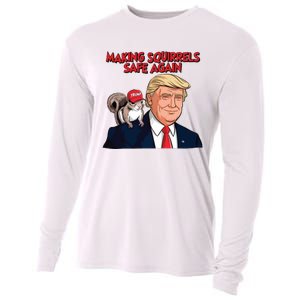 Make Squirrels Safe Again Trump Squirrels For Trump Cooling Performance Long Sleeve Crew