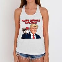 Make Squirrels Safe Again Trump Squirrels For Trump Women's Knotted Racerback Tank