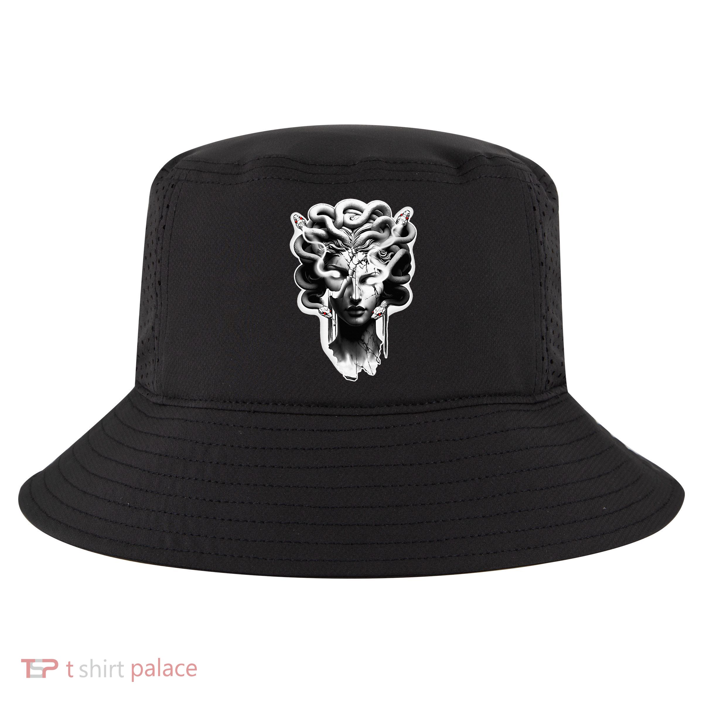 Medusa Statue Snakes Greek Mythology Cool Comfort Performance Bucket Hat