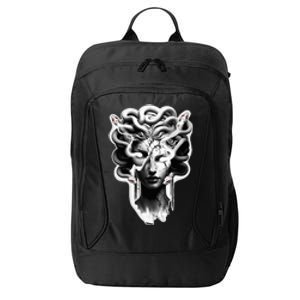 Medusa Statue Snakes Greek Mythology City Backpack