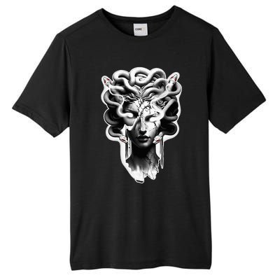 Medusa Statue Snakes Greek Mythology Tall Fusion ChromaSoft Performance T-Shirt