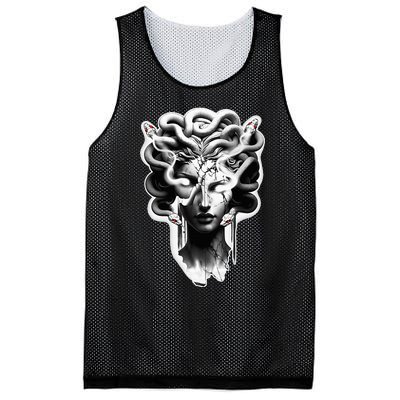 Medusa Statue Snakes Greek Mythology Mesh Reversible Basketball Jersey Tank