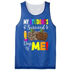 My Students Survived 100 Days Of Me Funny Students Teachers Cute Gift Mesh Reversible Basketball Jersey Tank