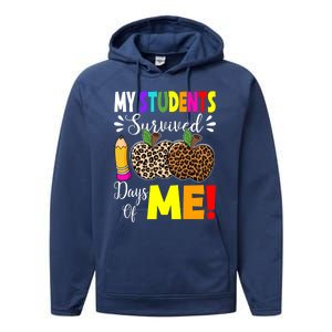 My Students Survived 100 Days Of Me Funny Students Teachers Cute Gift Performance Fleece Hoodie