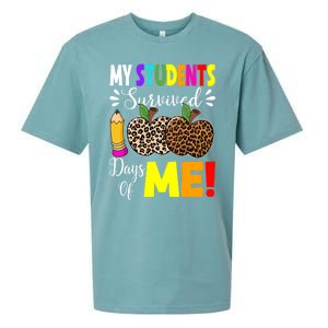 My Students Survived 100 Days Of Me Funny Students Teachers Cute Gift Sueded Cloud Jersey T-Shirt