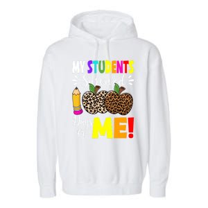 My Students Survived 100 Days Of Me Funny Students Teachers Cute Gift Garment-Dyed Fleece Hoodie