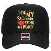 My Students Stole My Heart Christmas School Teacher High Crown Mesh Back Trucker Hat