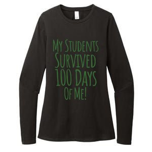 My Students Survived 100 Days Of Me Funny Teacher Cool Gift Womens CVC Long Sleeve Shirt