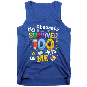 My Students Survived 100 Days Of Me 100 Days School Teachers Meaningful Gift Tank Top