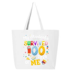 My Students Survived 100 Days Of Me 100 Days School Teachers Meaningful Gift 25L Jumbo Tote