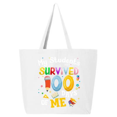 My Students Survived 100 Days Of Me 100 Days School Teachers Meaningful Gift 25L Jumbo Tote