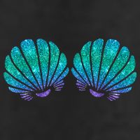 Mermaid Sea Shell Bra Costume 7 Panel Mesh Trucker Snapback Hat