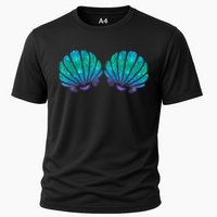 Mermaid Sea Shell Bra Costume Cooling Performance Crew T-Shirt