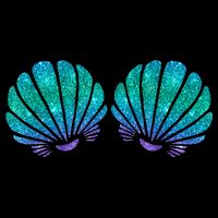 Mermaid Sea Shell Bra Costume Cooling Performance Crew T-Shirt