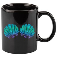 Mermaid Sea Shell Bra Costume 11oz C Handle Ceramic Mug