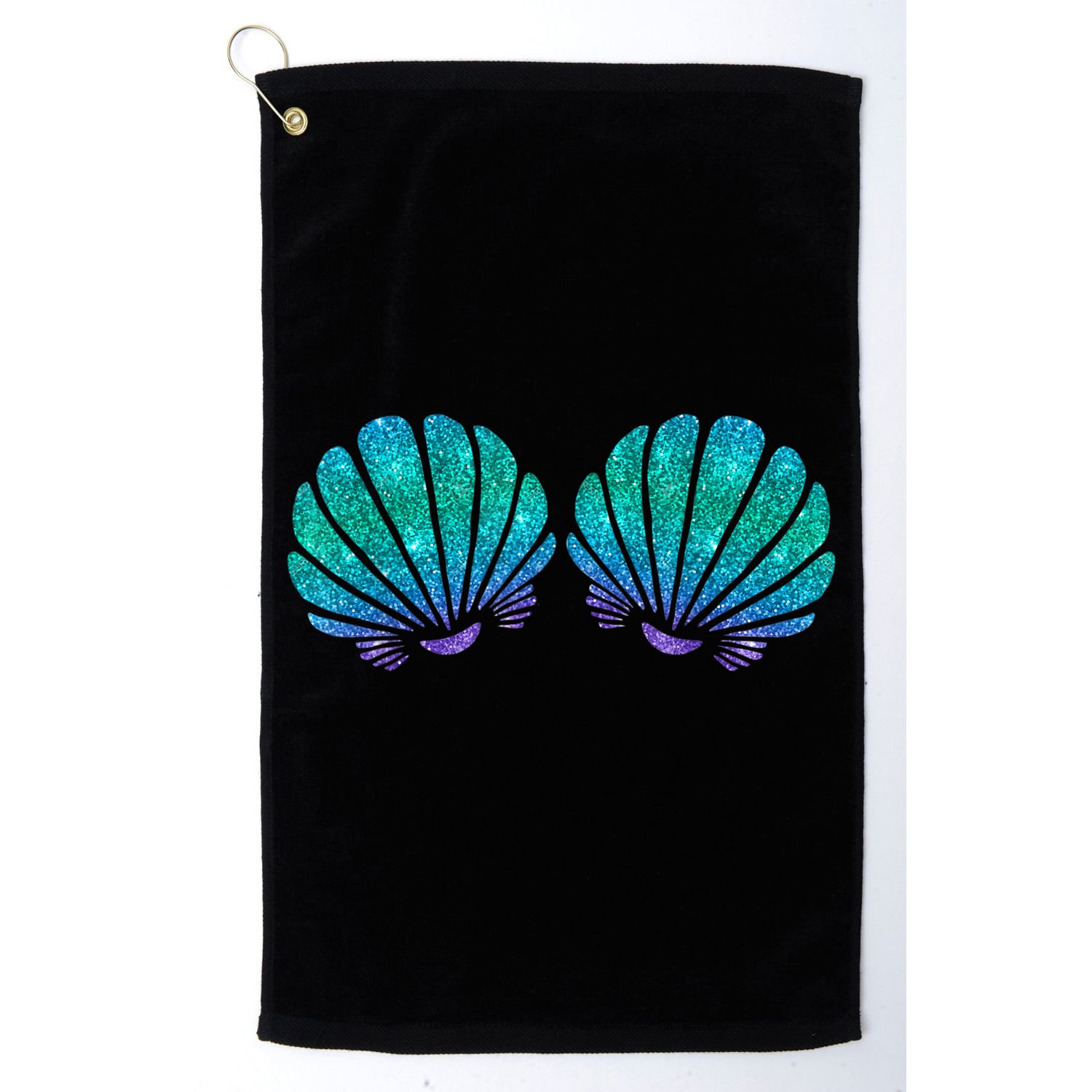 Mermaid Sea Shell Bra Costume Golf Towel