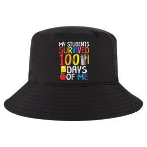 My Students Survived 100 Days Of Me School Teacher Party Gift Cool Comfort Performance Bucket Hat