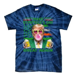 Make Saint St PatrickS Day Great Again Flag Funny Trump Tie-Dye T-Shirt