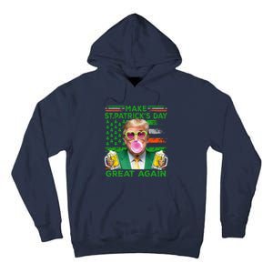 Make Saint St PatrickS Day Great Again Flag Funny Trump Tall Hoodie