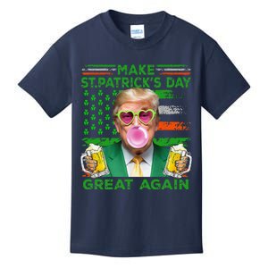 Make Saint St PatrickS Day Great Again Flag Funny Trump Kids T-Shirt