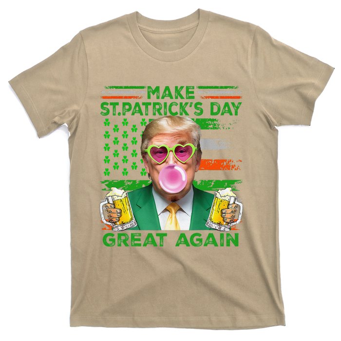 Make Saint St PatrickS Day Great Again Flag Funny Trump T-Shirt