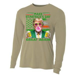 Make Saint St PatrickS Day Great Again Flag Funny Trump Cooling Performance Long Sleeve Crew