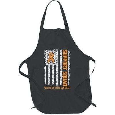 Multiple Sclerosi Support Squad Multiple Sclerosis Awareness Full-Length Apron With Pockets