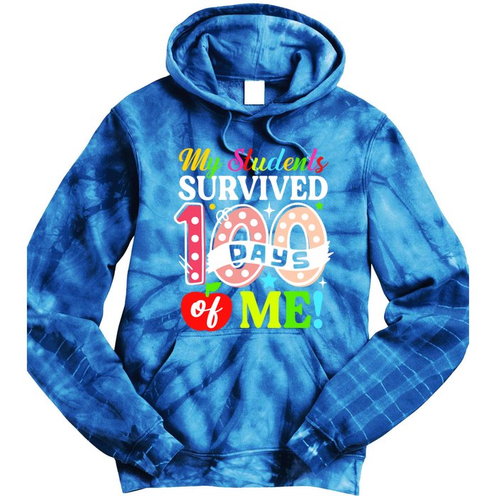 My Students Survived 100 Days Of Me Meaningful Gift Teachers Students Cool Gift Tie Dye Hoodie