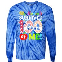 My Students Survived 100 Days Of Me Meaningful Gift Teachers Students Cool Gift Tie-Dye Long Sleeve Shirt