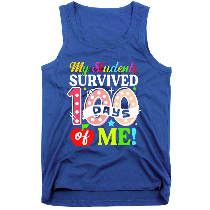 My Students Survived 100 Days Of Me Meaningful Gift Teachers Students Cool Gift Tank Top