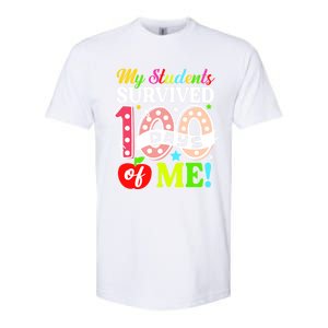 My Students Survived 100 Days Of Me Meaningful Gift Teachers Students Cool Gift Softstyle CVC T-Shirt